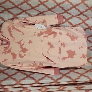 Pink Tye-Dye Hooded Sleep Gown